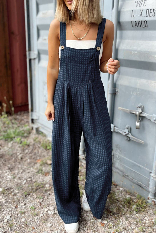 In the Feels Blue Wide Leg Jumpsuit