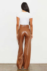 Mimi Faux Leather Wide Leg Pants