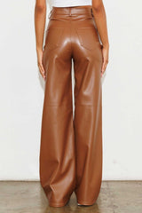 Mimi Faux Leather Wide Leg Pants