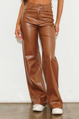 Mimi Faux Leather Wide Leg Pants