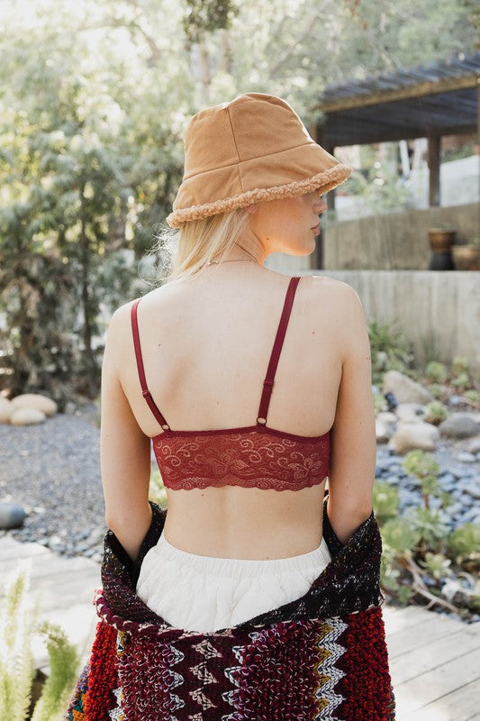 Addicted To The Feeling Velvet Lace Bralette