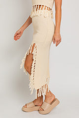 Take Me To Cancun Tassel Midi Skirt