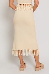 Take Me To Cancun Tassel Midi Skirt