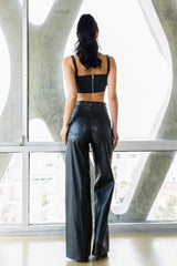 Mimi Faux Leather Wide Leg Pants