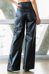 Mimi Faux Leather Wide Leg Pants