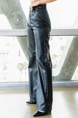 Mimi Faux Leather Wide Leg Pants