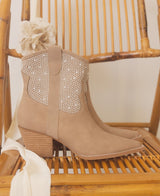 Cannes Pearl Studded Western Boots