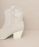 Cannes Pearl Studded Western Boots