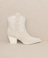 Cannes Pearl Studded Western Boots