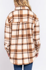 Plaid  Sherpa Coat