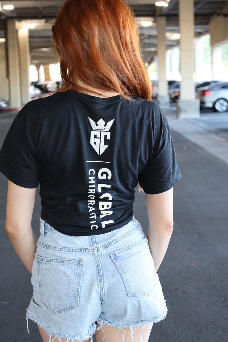 Global Chiropractic Crop Top BLACK