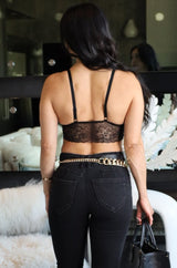 Addicted To The Feeling Velvet Lace Bralette