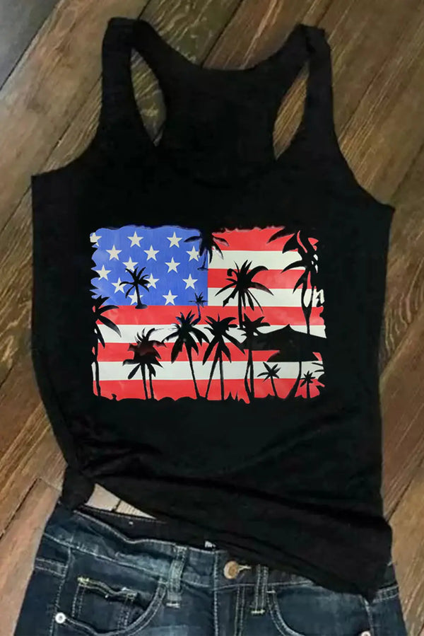 American Flag Palm Tree Tank