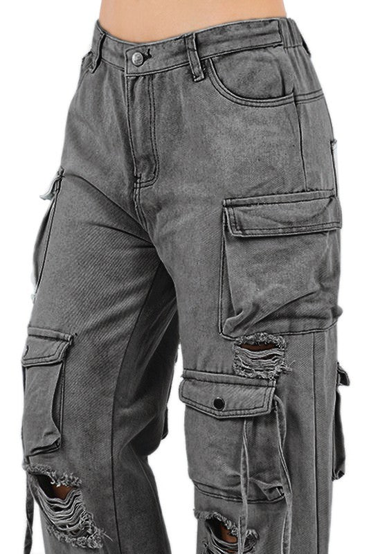 Reality Check Cargo Denim Pants