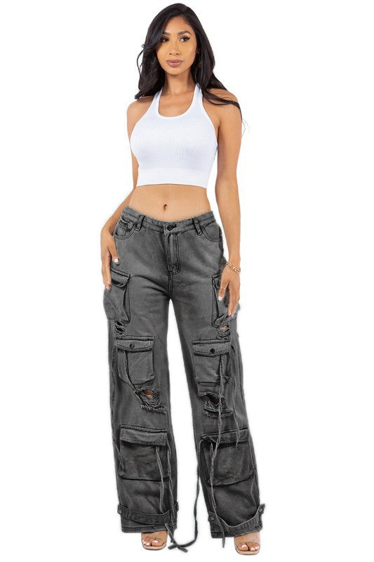 Reality Check Cargo Denim Pants