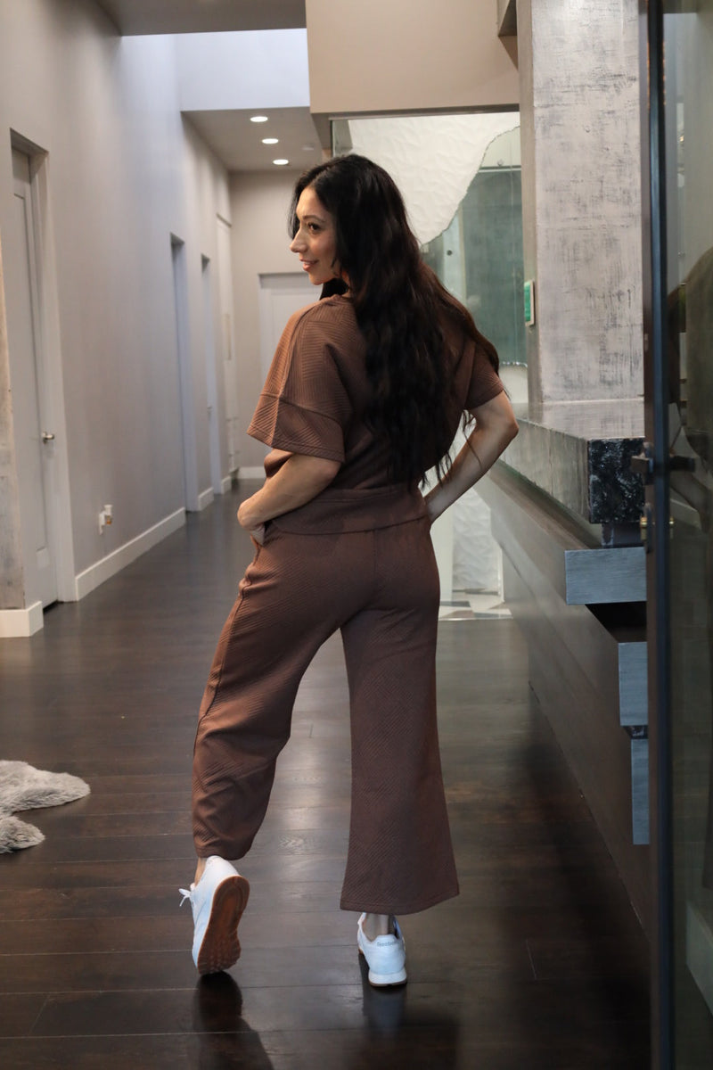 Manhattan Texted Pants Set