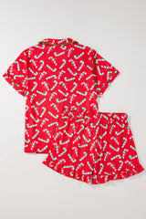 Red Christmas Candy Cane Pajama Set