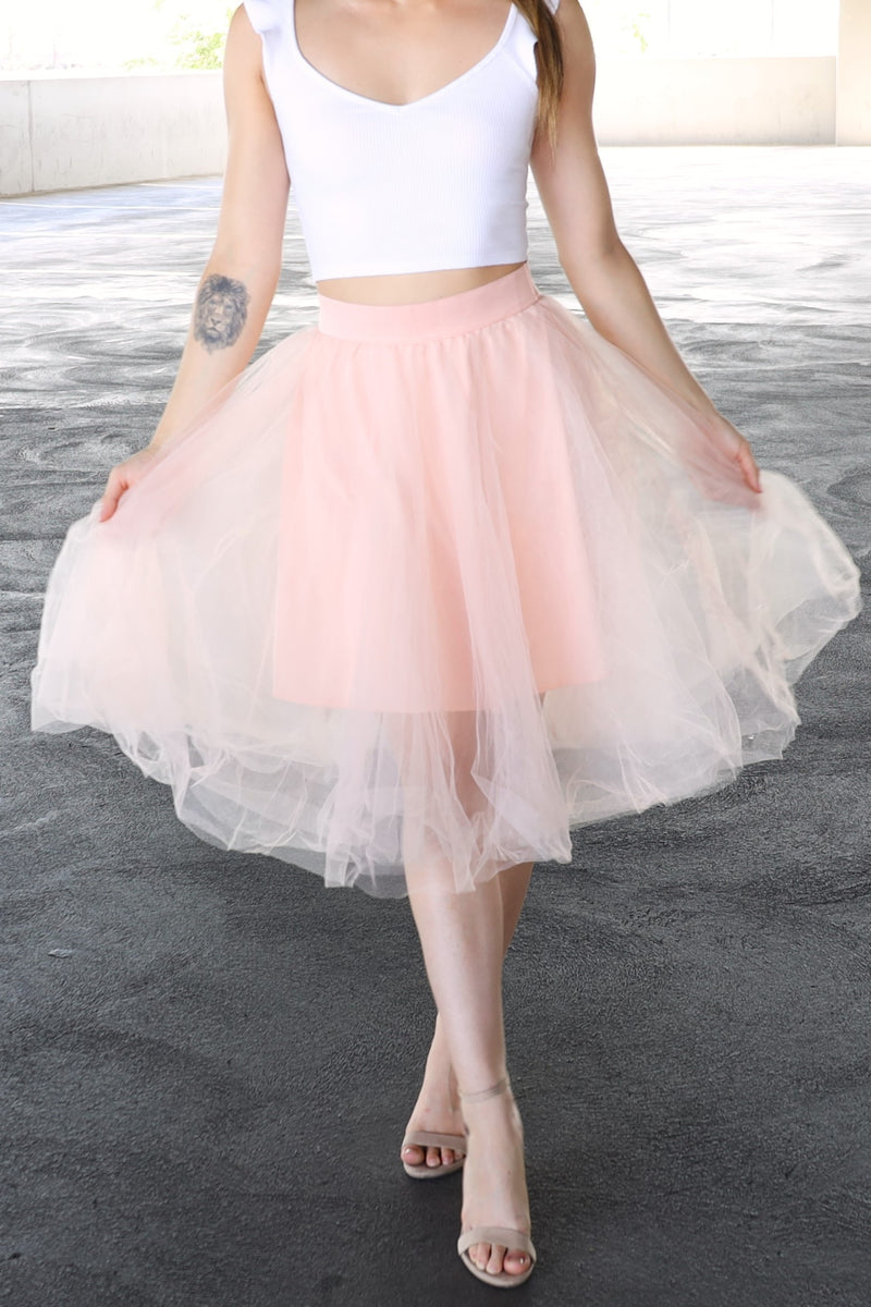 Twirl Your World Tulle Skirt - Peach