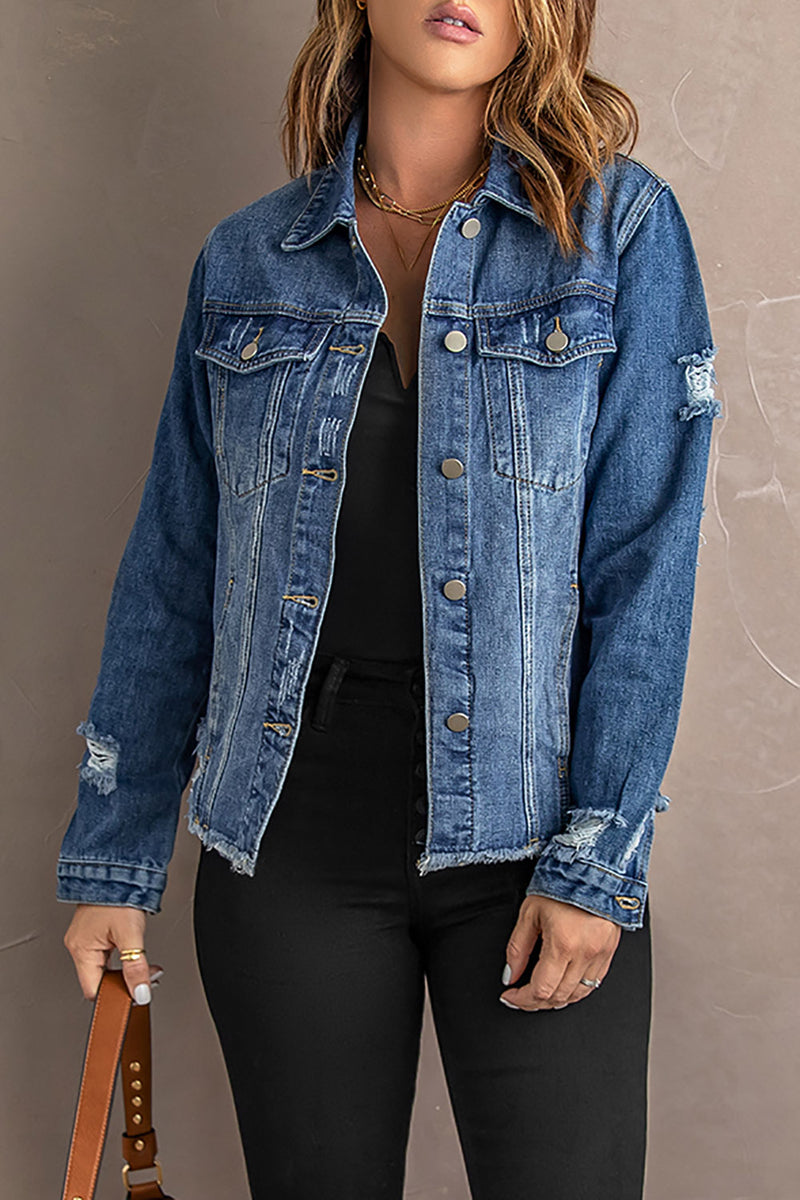 Lenah Distressed Denim Jacket