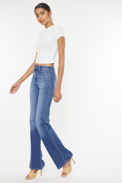 Kancan Ultra High Waist Gradient Flare Jeans