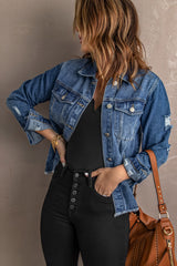 Lenah Distressed Denim Jacket