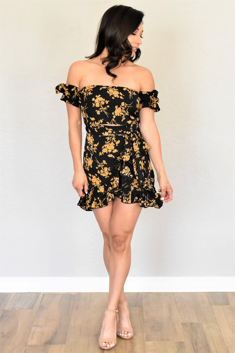 Floral Kisses Ruffle Dress