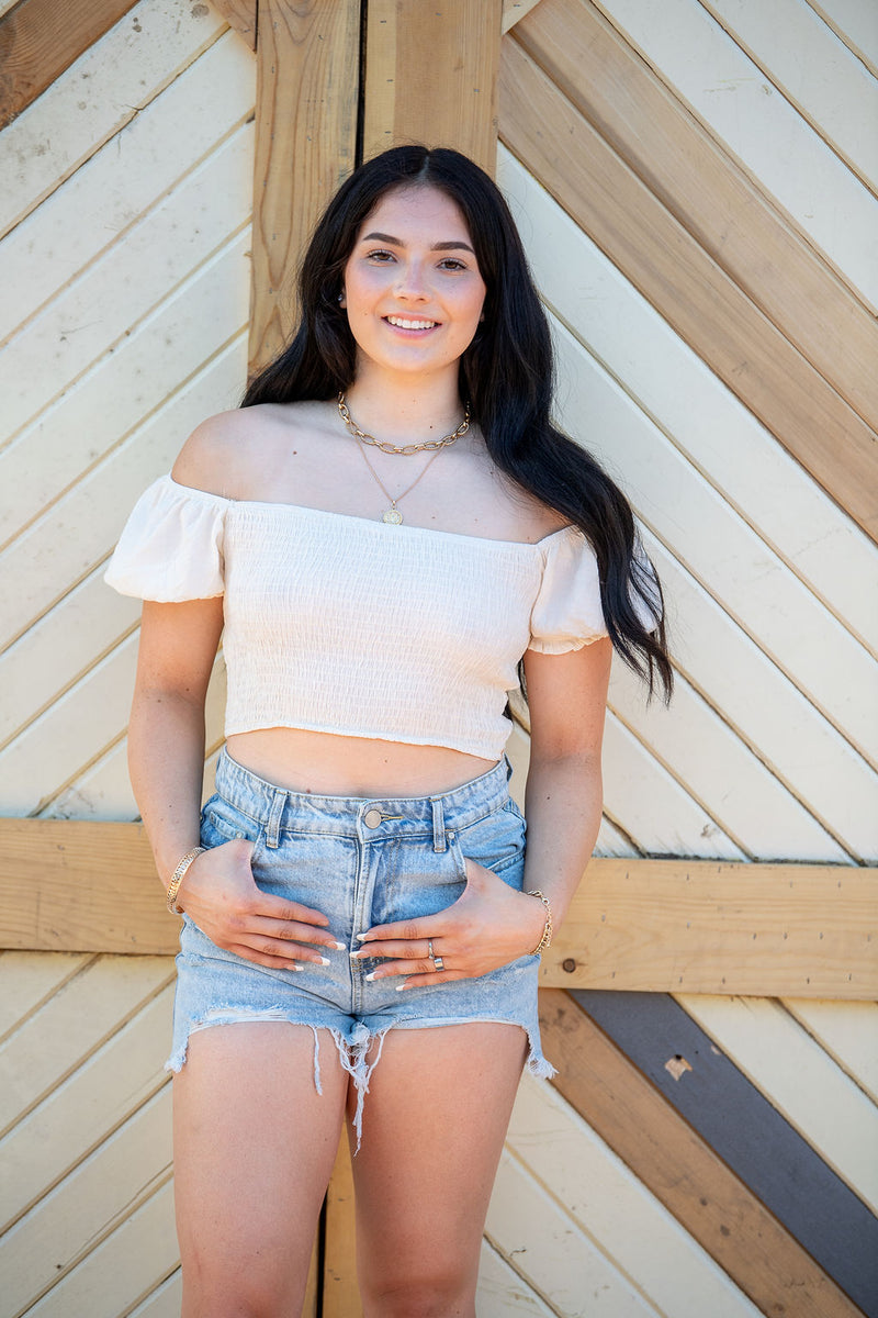 Frayed Denim Shorts