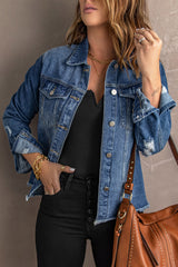 Lenah Distressed Denim Jacket