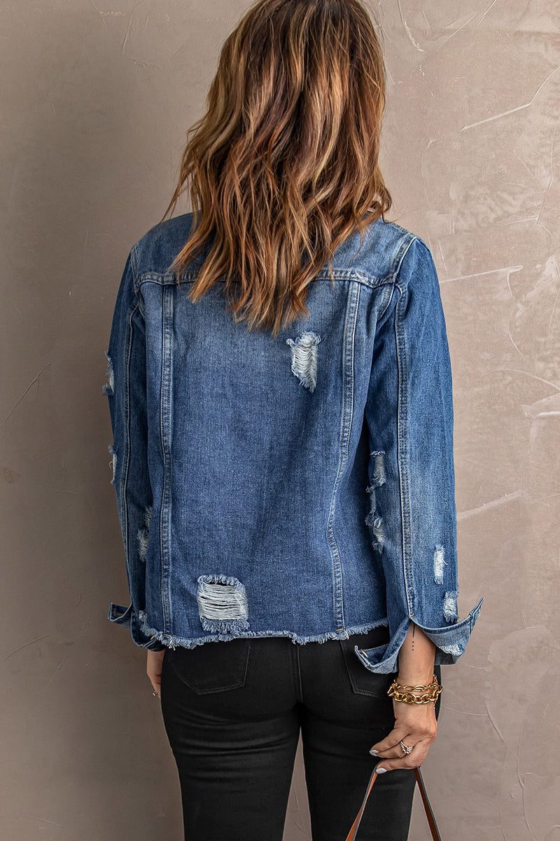 Lenah Distressed Denim Jacket