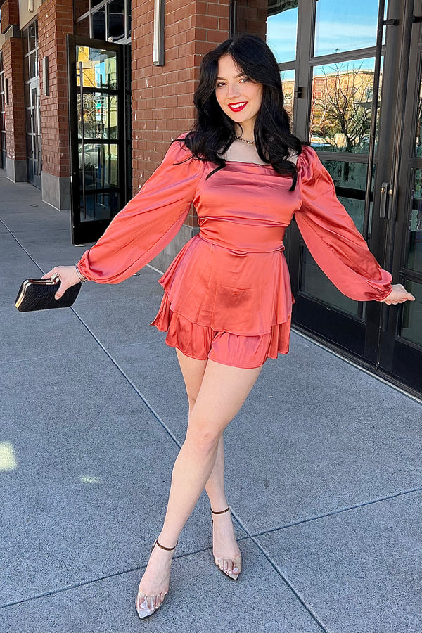 Kelli Puff Sleeve Romper